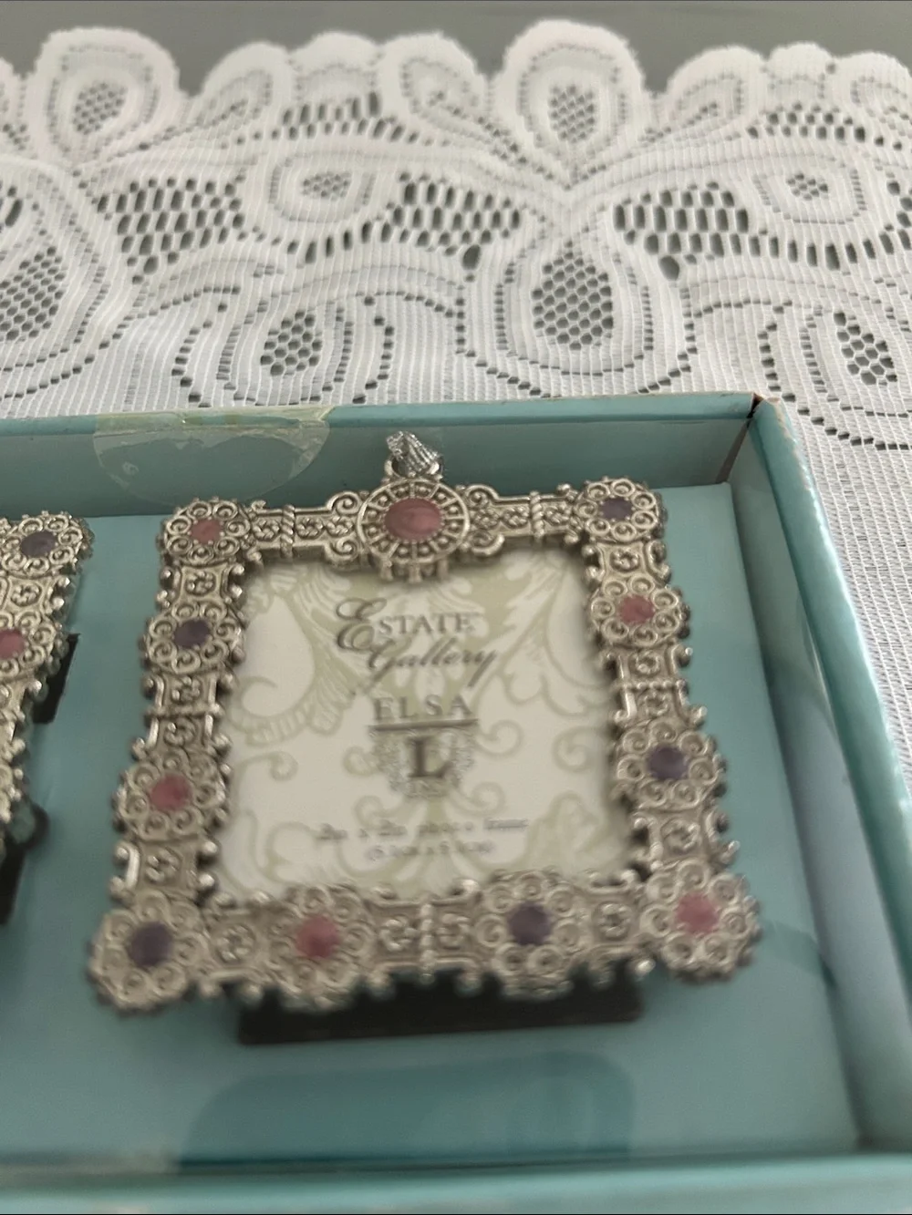 Elsa Silver Decorative  2x22 in Photo frames/Set with Pink Accents